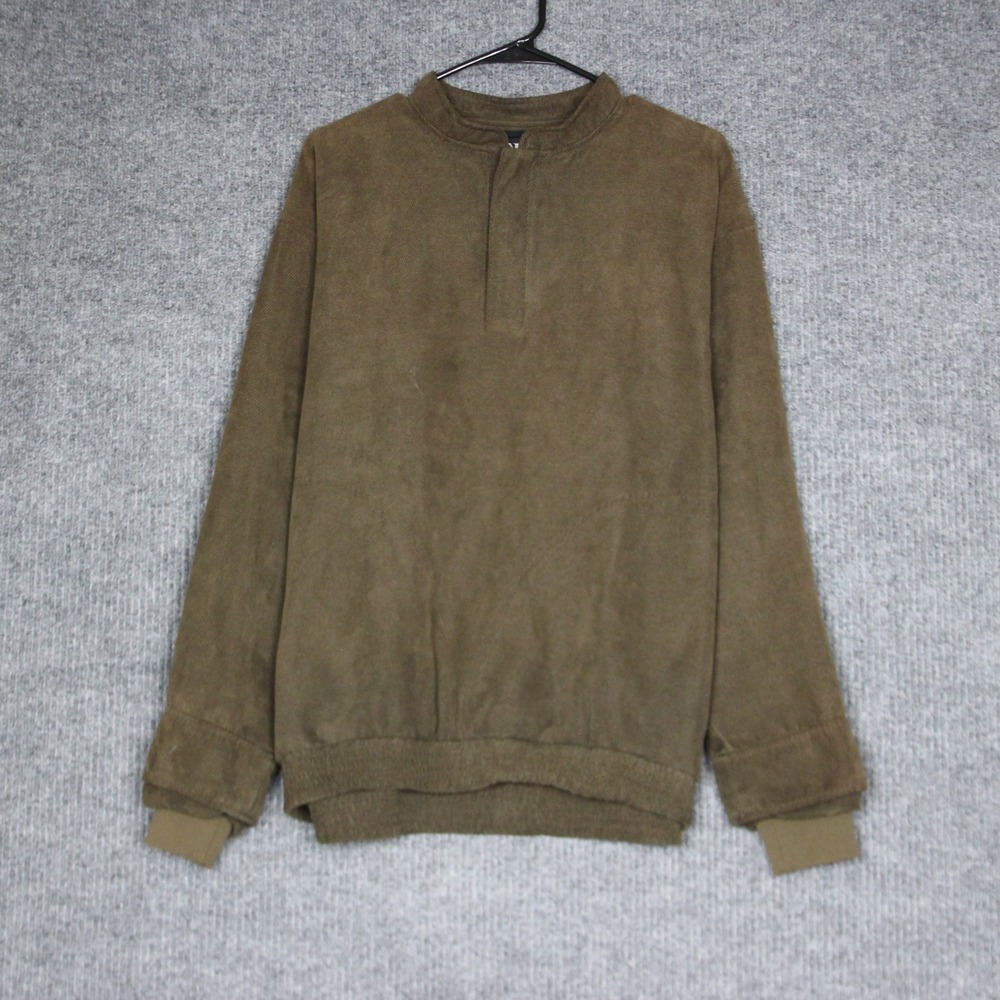 ZERO Restriction Golf Outerwear Pullover Shirt Mens Size Large Brown Long Sleeve